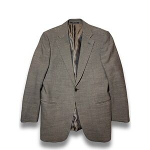 Armani Collezioni Blazer IT 40 Made in Italy Wool Herringbone 1 Button
